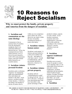10 Reasons to Reject Socialism - American Society for the Defense