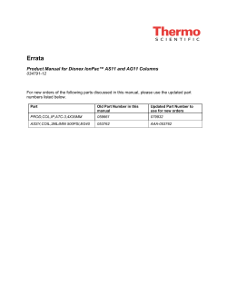 Product Manual for IonPac AS11