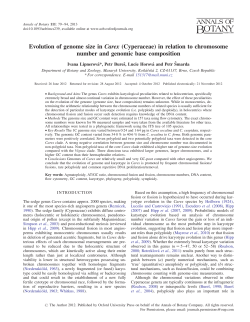 Evolution of genome size in Carex (Cyperaceae) in relation to