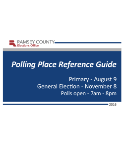 Polling Place Reference Guide