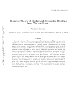 Higgsless Theory of Electroweak Symmetry Breaking from Warped