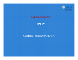 CARBOHYDRATES PPT BY