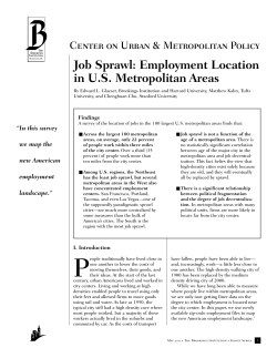 Job Sprawl: Employment Location in US