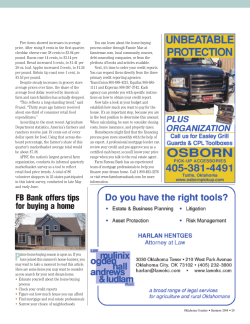 does your basement - Oklahoma Farm Bureau