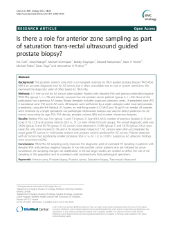 Is there a role for anterior zone sampling as part of saturation trans