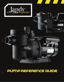 Jandy Pro Series Pump Reference Guide