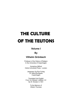 the culture of the teutons