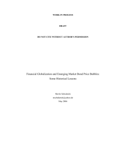 Financial Globalization and Emerging Market Bond Price Bubbles
