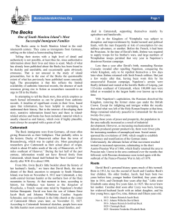 The Becks - Manitou Islands Archive