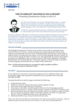 Hildeman 2016 ann - fulbright sweden