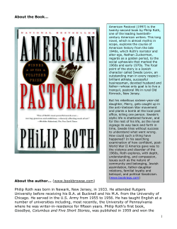 Guide: Book clubs to go : American Pastoral.
