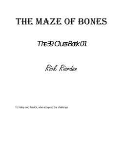 THE MAZE OF BONES Rick Riordan