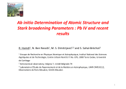 Ab initio Determination of Atomic Structure and Stark broadening