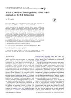Acoustic studies of spatial gradients in the Baltic: Implications for fish