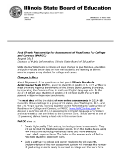 PARCC Components and Changes - Mt. Pulaski School District