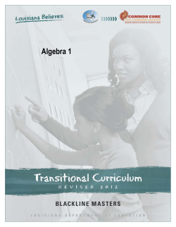 Algebra 1 - richland.k12.la.us