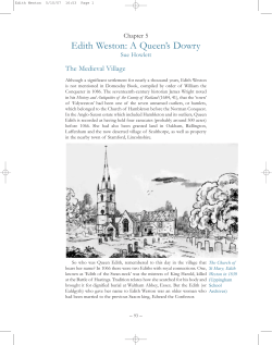 Edith Weston: A Queen`s Dowry - Rutland Local History and Record