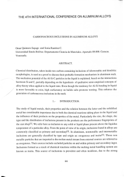 carbonaceous inclusions in aluminum alloys