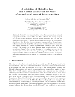 A refutation of Metcalfe`s Law and a better estimate for the value of