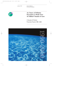 An Ounce of Pollution Prevention is Worth Over 167 Billion* Pounds