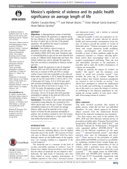 Mexico`s epidemic of violence and its public health significance on