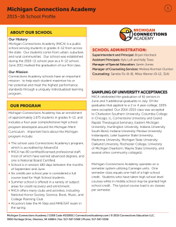 Michigan Connections Academy 2015