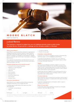 Judicial review factsheet