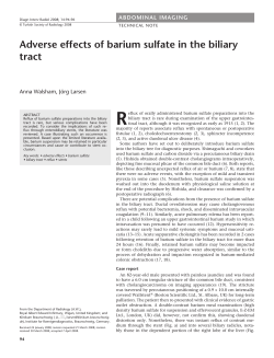 Adverse effects of barium sulfate in the biliary tract