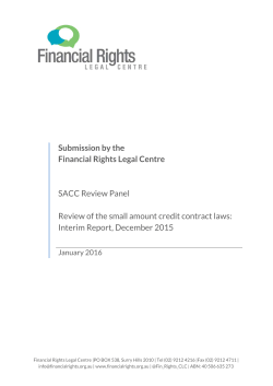 PDF - Financial Rights Legal Centre