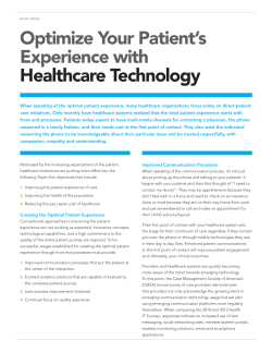 Optimize Your Patient`s Experience with Healthcare Technology