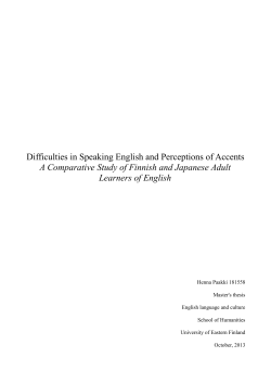 Difficulties in Speaking English and Perceptions of Accents A