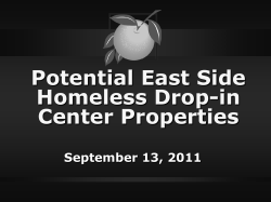 2011-09-13 Discussion Possible Homeless Drop