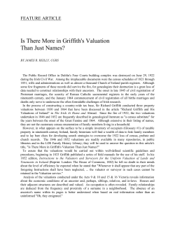 Is There More in Griffith`s Valuation Than Just Names?