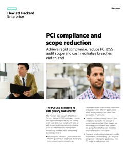 PCI compliance and scope reduction data sheet