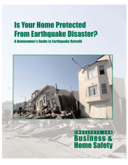 pamphlet earthquake prepardness