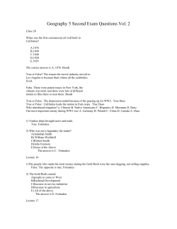 Geography 5 Second Exam Questions Vol