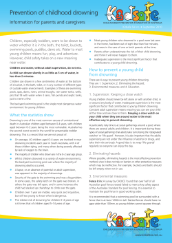 Prevention of childhood drowning