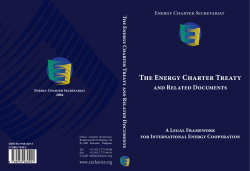 Energy Charter Treaty and Related Documents