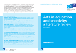 Arts in education and creativity: a literature review