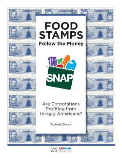Food Stamps - Eat Drink Politics
