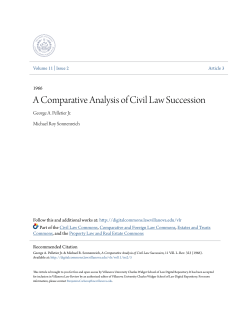 A Comparative Analysis of Civil Law Succession