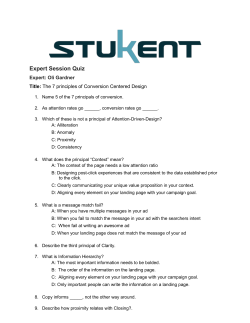 Expert Session Quiz