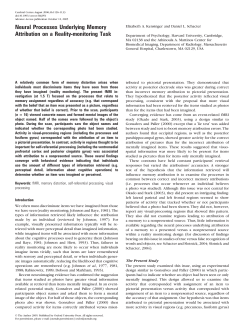 Neural Processes Underlying Memory Attribution