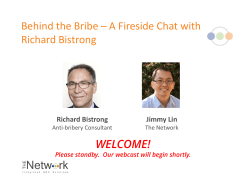 Behind the Bribe &ndash; A Fireside Chat with h d Richard Bistrong