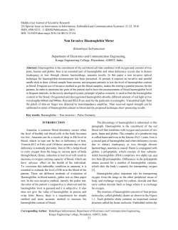 Non Invasive Haemoglobin Meter
