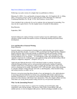 Uses and Benefits of Journal Writing