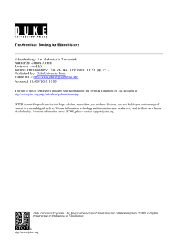 James Axtell, “Ethnohistory: An Historian`s Viewpoint,”