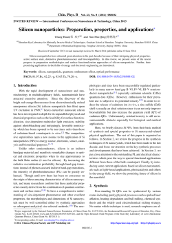 Silicon nanoparticles: Preparation, properties, and applications