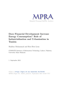 Does Financial Development Increase Energy Consumption? Role