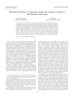 Modeling the Effects of Argument Length and Validity on Inductive